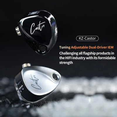 KZ Castor 2DD Dynamic in Ear Fülhallgató Csúcskategóriás hangolható fülhallgató HiFi Bass Monitor Fejhallgató Canceling Fülhallgató ZSNPRO EDXPRO