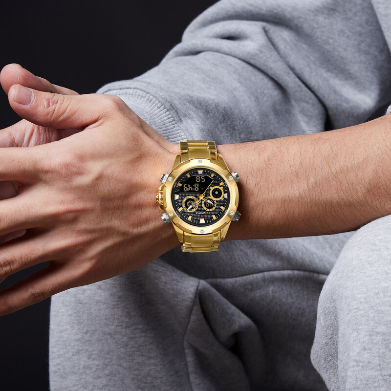 Tippbrändi NAVIFORCE meeste spordikellad, roostevabast terasest kvarts-käekell kronograaf, meeste kell Relogio Masculino 2024