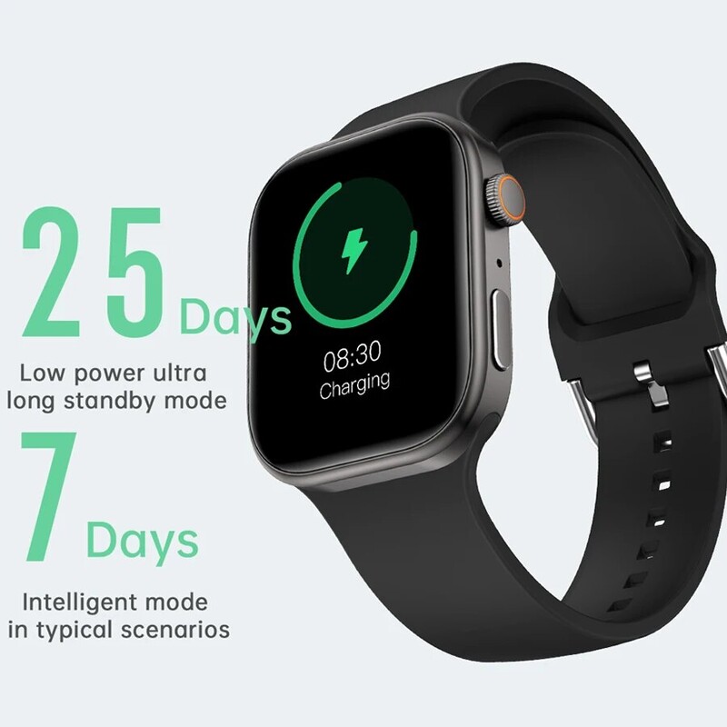 Ceas inteligent, Vizualizare alertă de interes, Alerte pentru aplicații multiple, Apelare/Apelare fără fir, Imagine de fundal personalizabilă, Compatibil cu iPhone/A