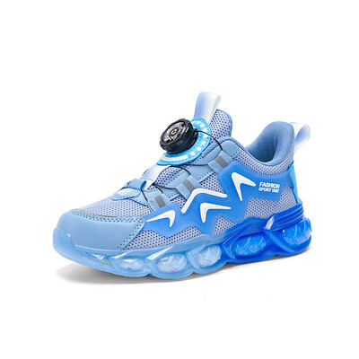 Mergaičių sportiniai batai, kvėpuojanti besisukanti sagtis Vidutinio aukščio berniukams Minkšto pado bėgimo bateliai juostelių rašto bėgimo laukas