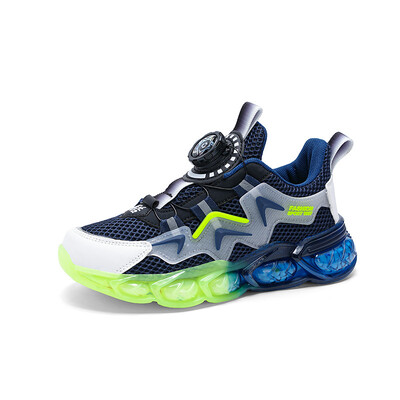 Mergaičių sportiniai batai, kvėpuojanti besisukanti sagtis Vidutinio aukščio berniukams Minkšto pado bėgimo bateliai juostelių rašto bėgimo laukas