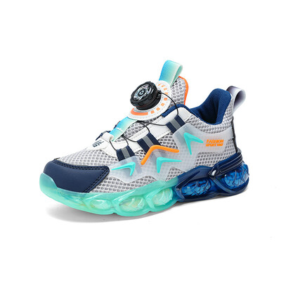 Mergaičių sportiniai batai, kvėpuojanti besisukanti sagtis Vidutinio aukščio berniukams Minkšto pado bėgimo bateliai juostelių rašto bėgimo laukas