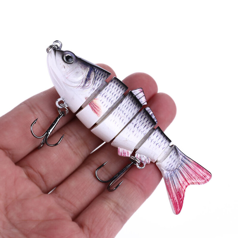 Set de 6 bucăți/set naluci de pescuit cu cutie cu mai multe segmente, momeală tare articulată, wobblers Swimbait Crankbait Swim Bass pentru scufundarea știucilor