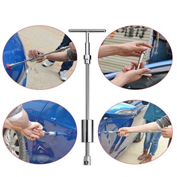 Car Dent Puller T Dent Repair Tool Комплект за автоматичен ремонт на ламарина Плъзгащ се чук Лепило за обратен чук +18 бр.