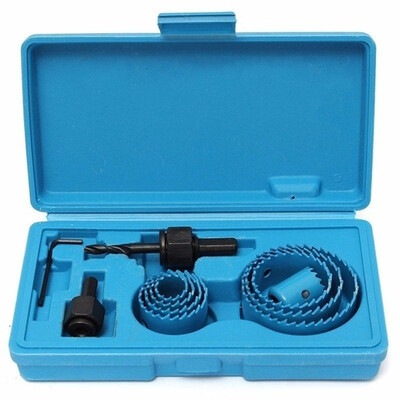 11 vnt/komplektas skylių pjūklo pjovimo rinkinys, įrankių rinkinys 19-64 mm medienos metalo lydinių apskritas apvalus su dėklu