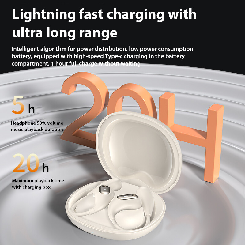 Monster AC210 TWS Căști Bluetooth 5.3 Conducție osoasă Ureche deschisă Căști fără fir adevărate Căști sport HD Reducere zgomot apel