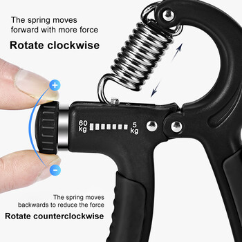 Grip Strengthener Strength Training Hand Exerciser Ρυθμιζόμενο 5-60KG Fitness Unisex Finger Rehabilitation Training Hand Grip