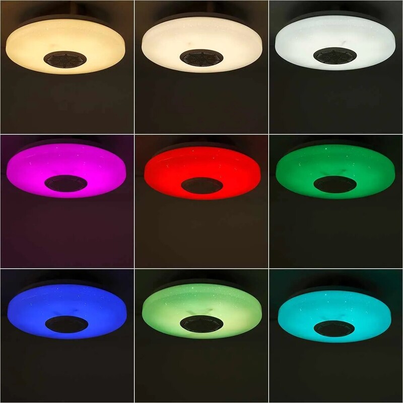 Plafoniere moderne RGB Dimming Home Iluminare APP Bluetooth Music Light 42W 60W Plafoniere inteligente cu telecomandă AC220V