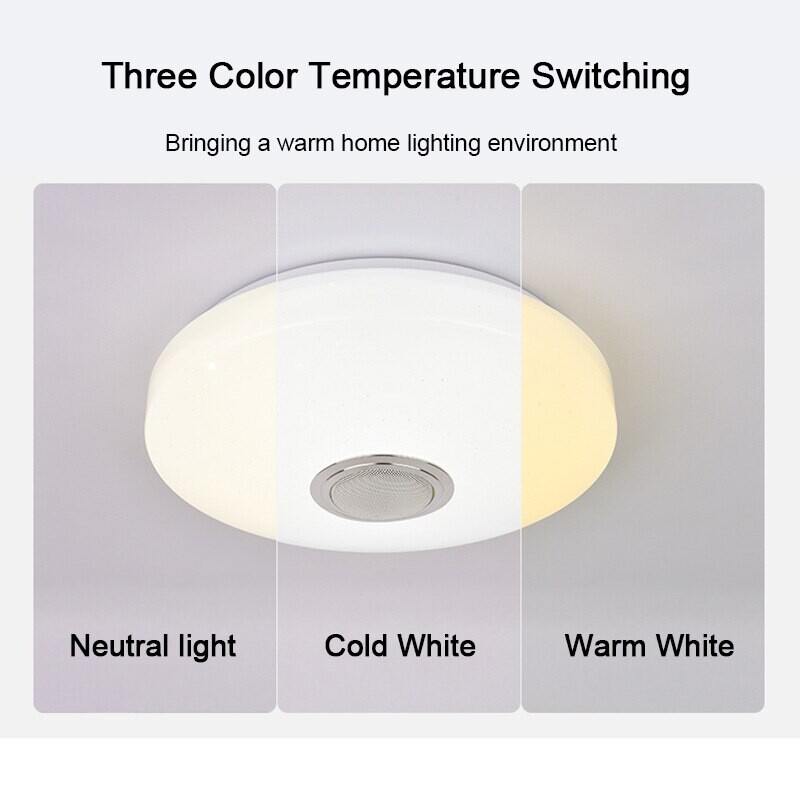 Plafoniere moderne RGB Dimming Home Iluminare APP Bluetooth Music Light 42W 60W Plafoniere inteligente cu telecomandă AC220V
