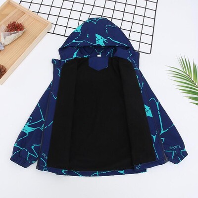 Boys Fashion Outdoor Jacket Χοντρό χειμωνιάτικο αδιάβροχο τζάκετ για παιδιά ζεστά ρούχα Φθινοπωρινό παλτό με κουκούλα για αγόρια