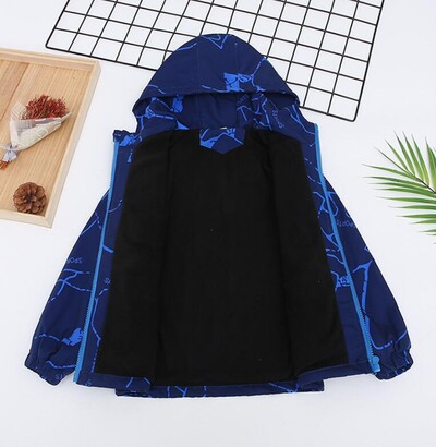 Boys Fashion Outdoor Jacket Χοντρό χειμωνιάτικο αδιάβροχο τζάκετ για παιδιά ζεστά ρούχα Φθινοπωρινό παλτό με κουκούλα για αγόρια