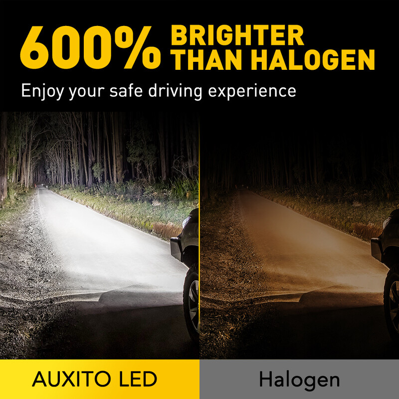 AUXITO 2vnt H4 H11 LED priekinių žibintų lemputės automobiliui be ventiliatoriaus 9005 HB3 9006 HB4 H9 H16JP H8 LED CSP Chip automobilių rūko žibintas