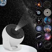 Öövalguse Galaxy projektor tähistaeva projektor Pööratav planetaariumilamp lastele Magamistoa Valentinipäeva kingitus pulmadekoratiiv