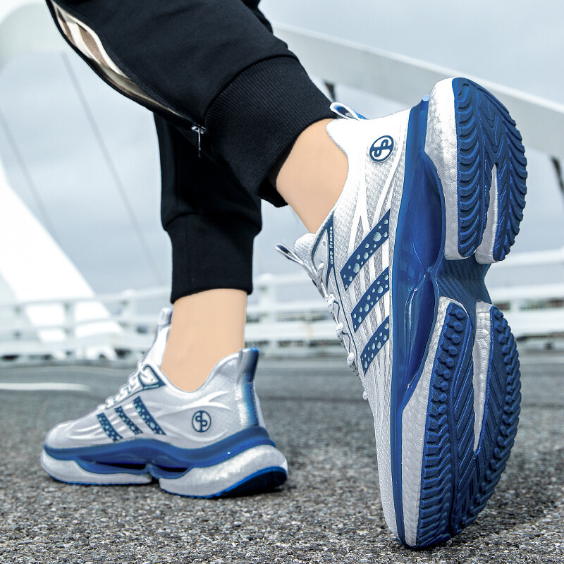 Paarjalatsid Meeste jalanõud Sport Vabaajajalatsid Moekingad Jooksujalatsid nööriga popkornist tald võrkkangas naiste lennujalatsid