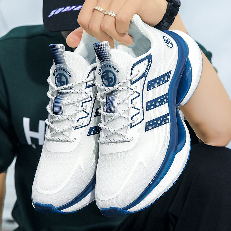 Paarjalatsid Meeste jalanõud Sport Vabaajajalatsid Moekingad Jooksujalatsid nööriga popkornist tald võrkkangas naiste lennujalatsid