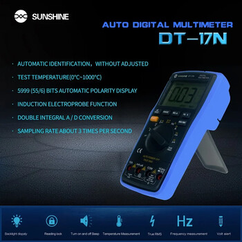 SUNSHINE dt 17n Εύρος πολυμέτρων οθόνη LCD Πολύμετρο Αυτόματο ψηφιακό πολύμετρο είναι 35/6 αυτόματο ψηφιακό εργαλείο δοκιμής οργάνων