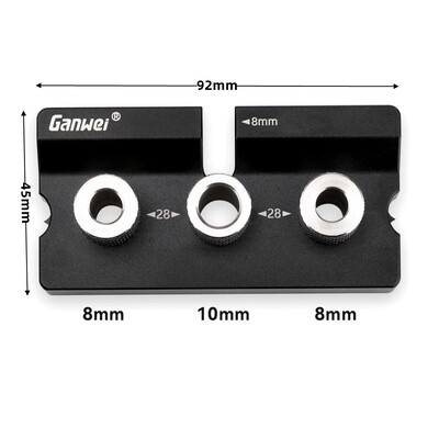 „3 viename“ medžio apdirbimo kaiščių komplektas su pozicionavimo spaustuku su 8/15 mm grąžtu, skirtu gręžimo kreipiamojo lokatoriaus perforatoriaus įrankiams