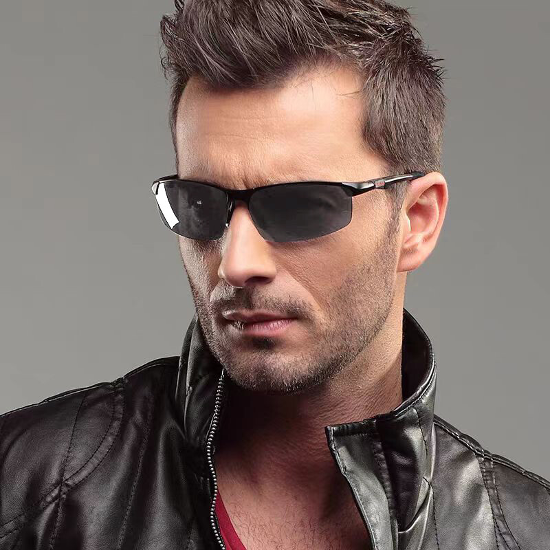 CLLOIO fotokroomsed päikeseprillid meeste polariseeritud sõiduprillid alumiiniumraamiga pimestamisvastased prillid UV400 värvimuutusega päikeseprillid