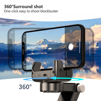 Q18 Gimbal Stabilizer Handheld Mobile Phone Selfie Stick Hold Fill Light Bluetooth για HUAWEI Xiaomi IPhone Ακολουθήστε τη λειτουργία λήψης