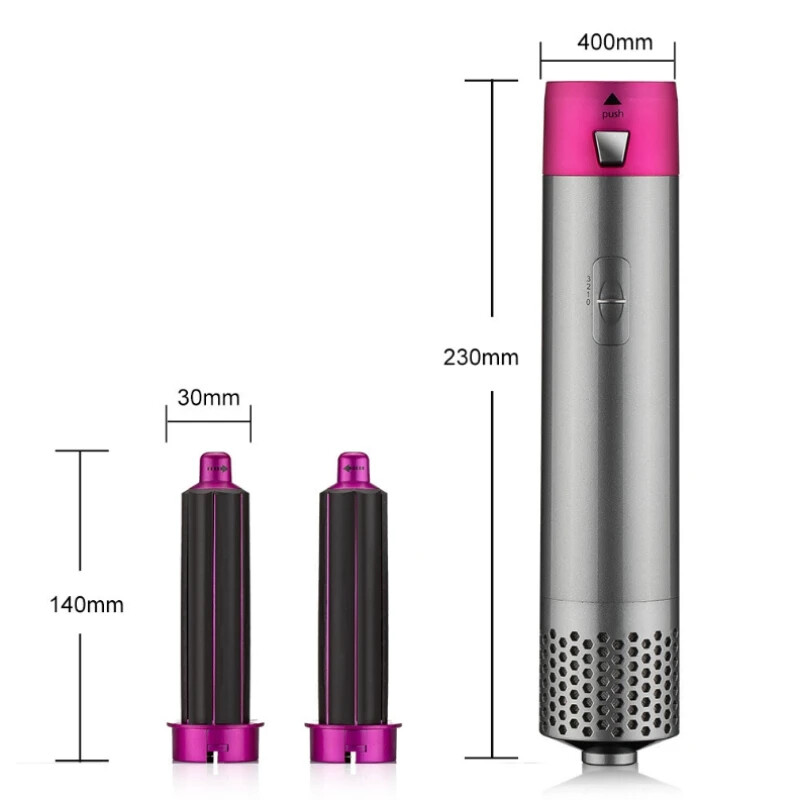 Kuumaõhuhari 5-ühes föönihari negatiivse iooniga eemaldatav föön Styler Air Culer Wand juuksesirgendaja harja löök