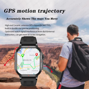 Νέο ανδρικό Smartwatch GPS Movement Track NFC Bluetooth Call AI Voice Assistant All-round Monitoring Health Sports Smartwatch 2024