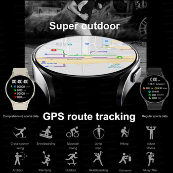 Πυξίδα GPS Track Έξυπνο ρολόι 6 NFC Έξυπνο ανδρικό ρολόι Προσαρμοσμένης κλήσης Φωνητική κλήση Αθλητικό Ρολόι Γυναικείο IP68 Αδιάβροχο Smartwatch 2024 Νέο