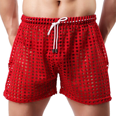 Meeste võrgust lauapüksid Ranna ujumisriided Bokserid Võrkpesu püksid vabaaja surfipüksid Kiirelt kuivavad