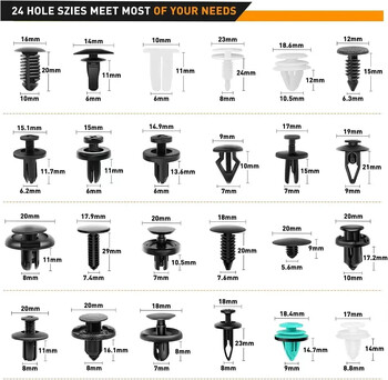 800 бр.-100 бр. Комплект щипки за крепежни елементи за кола, щипки за нитове за калници, щифт за автоматично натискане на каросерията, нит, нит, броня, облицовка на вратата, фиксатор на панела, ремонт
