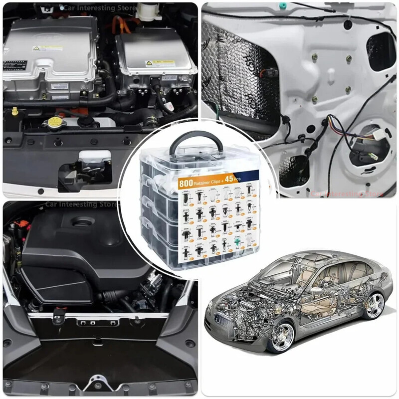 800 tk-100 tk auto kinnitusklambrite komplekt poritiiba needi klambrid, automaatne kere push-kinniti tihvti needi kaitseraua ukse trimmipaneeli hoidiku remont