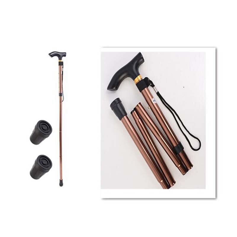 Reguliuojami teleskopiniai nešiojami sulankstomi aliuminio lydinio vaikščiojimo lazdos, neslystančios pagyvenusių žmonių ramentai