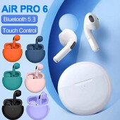 Originalne Air Pro 6 TWS bežične Bluetooth slušalice 5.3 Mini slušalice s mikrofonom Kutija za punjenje za Xiaomi iPhone slušalice