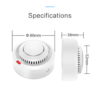 Tuya WiFi Smoke Alarm Fire Protector Ανιχνευτής καπνού Smokehouse Combination Συναγερμός πυρκαγιάς Σύστημα Ασφαλείας Οικιακής Ασφάλειας Πυροσβέστες