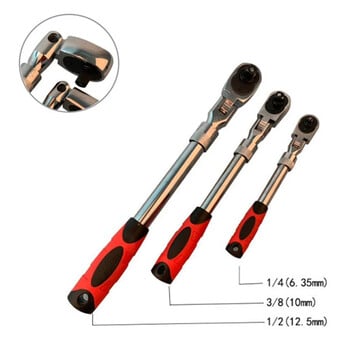 Quick Ratchet 1/2 1/4 3/8 Duffy Zhongfei Xiaofei Auto Two-Way Socket Head Torque Repair Set Tool Tool Flexible High 72 Teeth