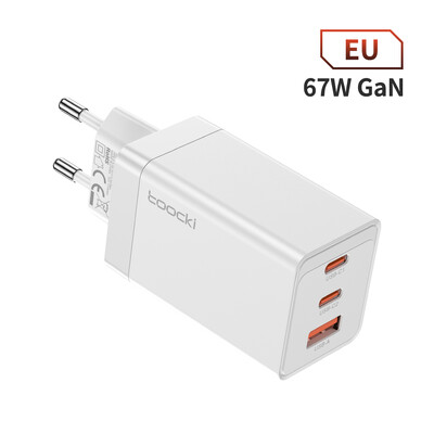 Toocki 67W GaN USB C įkroviklis Greito įkrovimo kelių spalvų C tipo įkroviklis skirtas Macook iPhone 15 14 13 12 Pro Max Samsung Xiaomi POCO
