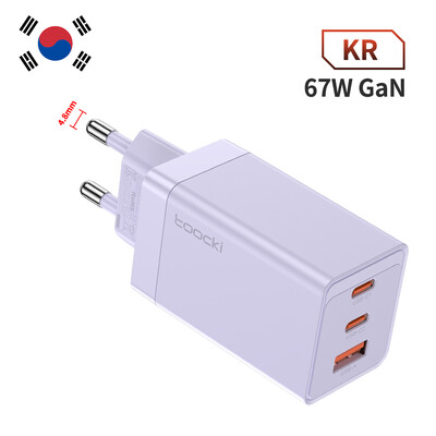 Toocki 67W GaN USB C įkroviklis Greito įkrovimo kelių spalvų C tipo įkroviklis skirtas Macook iPhone 15 14 13 12 Pro Max Samsung Xiaomi POCO