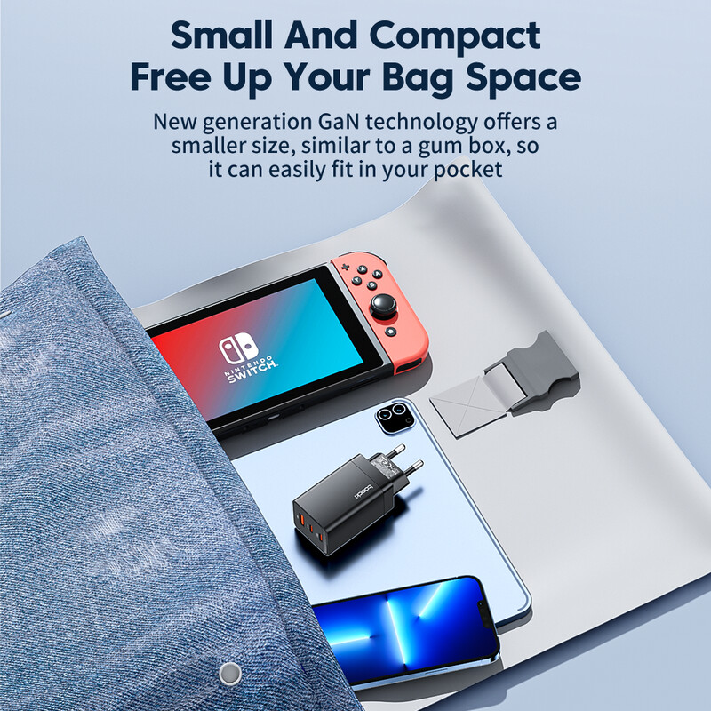 Toocki 67W GaN USB C įkroviklis Greito įkrovimo kelių spalvų C tipo įkroviklis skirtas Macook iPhone 15 14 13 12 Pro Max Samsung Xiaomi POCO