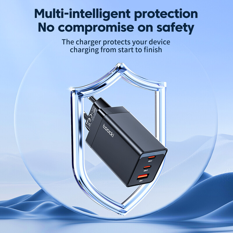 Toocki 67W GaN USB C įkroviklis Greito įkrovimo kelių spalvų C tipo įkroviklis skirtas Macook iPhone 15 14 13 12 Pro Max Samsung Xiaomi POCO