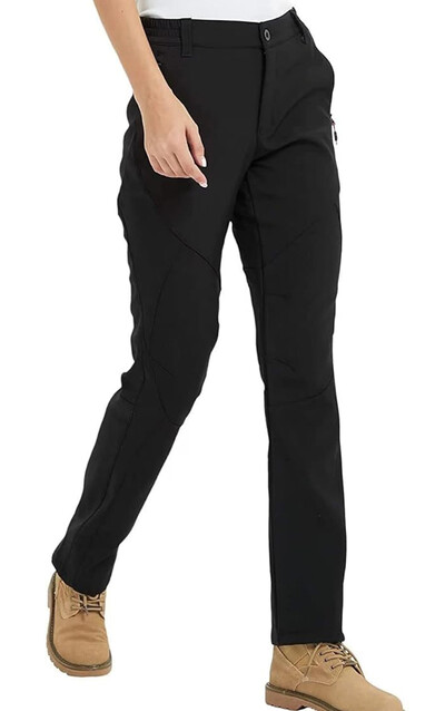 TRVLWEGO moteriškos lauko žygių kelnės žygiams, vilnos, plonos minkštos sniego slidinėjimo kelnės, neperšlampamos, atsparios vėjui, žieminiai laipiojimo drabužiai