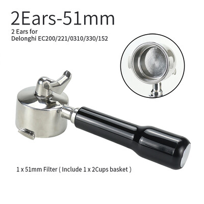 51 mm kavos dugno filtras, skirtas Delonghi EC680 EC685 pakaitinio filtro krepšelio espreso aparato rankenos kavinės priedai