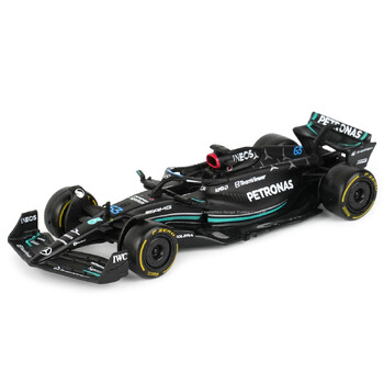 Bburago 1:43 Mercedes AMG 2023 W14 E Performance F1 Formula Car Изляти превозни средства Колекционерски модел Състезателни играчки