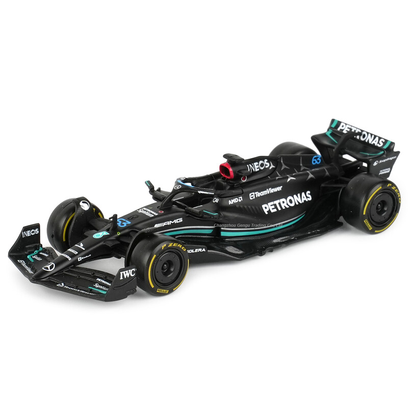 Bburago 1:43 Mercedes AMG 2023 W14 E Performance F1 Vormelautod Valatud sõidukid Kollektsioneeritavad võidusõidumänguasjad