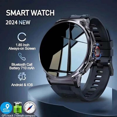 Nou ceas inteligent pentru bărbați HD Bluetooth Call 1,85 "afișare Smartwatch 710 mah baterie mare 400+ cadran smartwatch pentru Huawei și Xiaomi