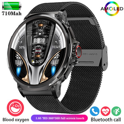 Uus meeste nutikell HD Bluetooth Call 1,85-tolline ekraan Smartwatch 710 mah suure akuga 400+ numbrilauaga nutikell Huaweile ja Xiaomile