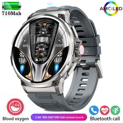 Uus meeste nutikell HD Bluetooth Call 1,85-tolline ekraan Smartwatch 710 mah suure akuga 400+ numbrilauaga nutikell Huaweile ja Xiaomile