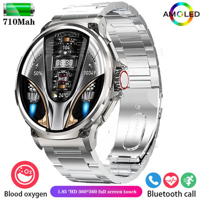 Uus meeste nutikell HD Bluetooth Call 1,85-tolline ekraan Smartwatch 710 mah suure akuga 400+ numbrilauaga nutikell Huaweile ja Xiaomile