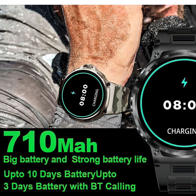 Uus meeste nutikell HD Bluetooth Call 1,85-tolline ekraan Smartwatch 710 mah suure akuga 400+ numbrilauaga nutikell Huaweile ja Xiaomile
