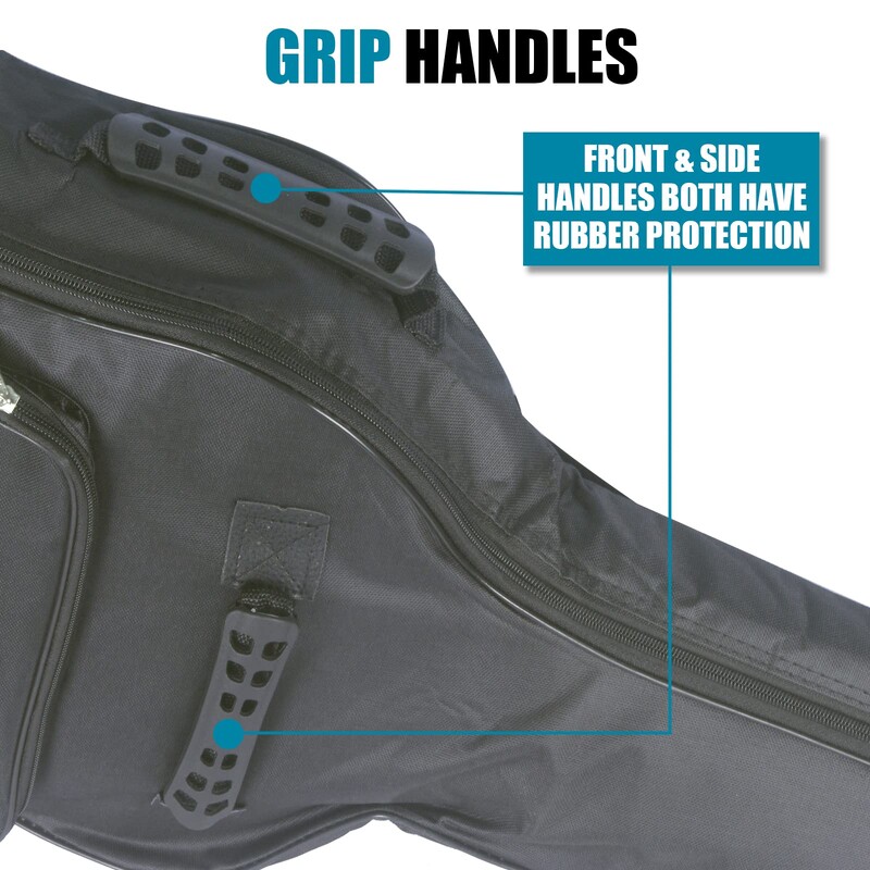 Akustinės gitaros koncertinis krepšys 41 colio 0,25 colio kempinė, vandeniui atsparus dvigubas reguliuojamas peties dirželio gitaros dėklas