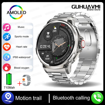 Nou smartwatch ultra AMOLED de 1,85 inchi, urmărire GPS, apel Bluetooth HD; Baterie mare de 710 mAh 400+ cadran, potrivită pentru Huawei Xiaomi