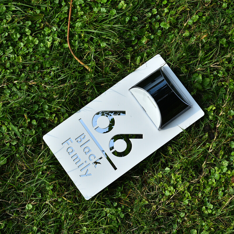 Individualūs išoriniai namo numeriai LED saulės šviesos lazeriu pjaustyti akrilo plokštės namo numeris lauko viešbučio buto numerio durų ženklas