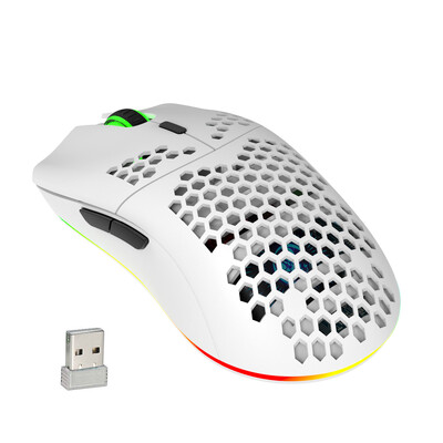 Mouse de gaming fără fir HXSJ T66 RGB 2.4G Mouse de încărcare cu iluminare RGB cu design ergonomic DPI reglabil pentru laptop de birou